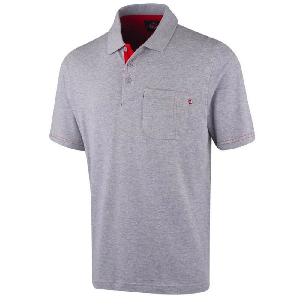 Lee Cooper Mens Marl Pique Polo Shirt / Gray